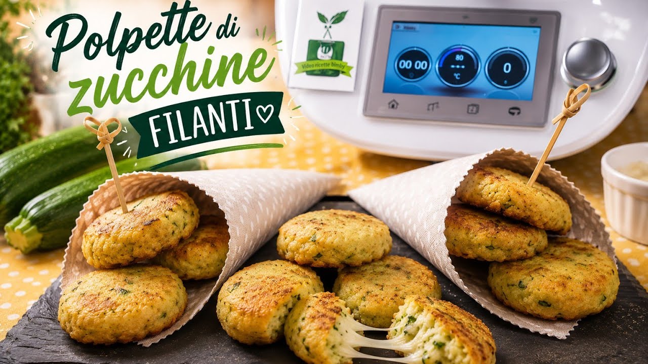 Polpette di zucchine filanti per bimby TM7 TM6 TM5 TM31