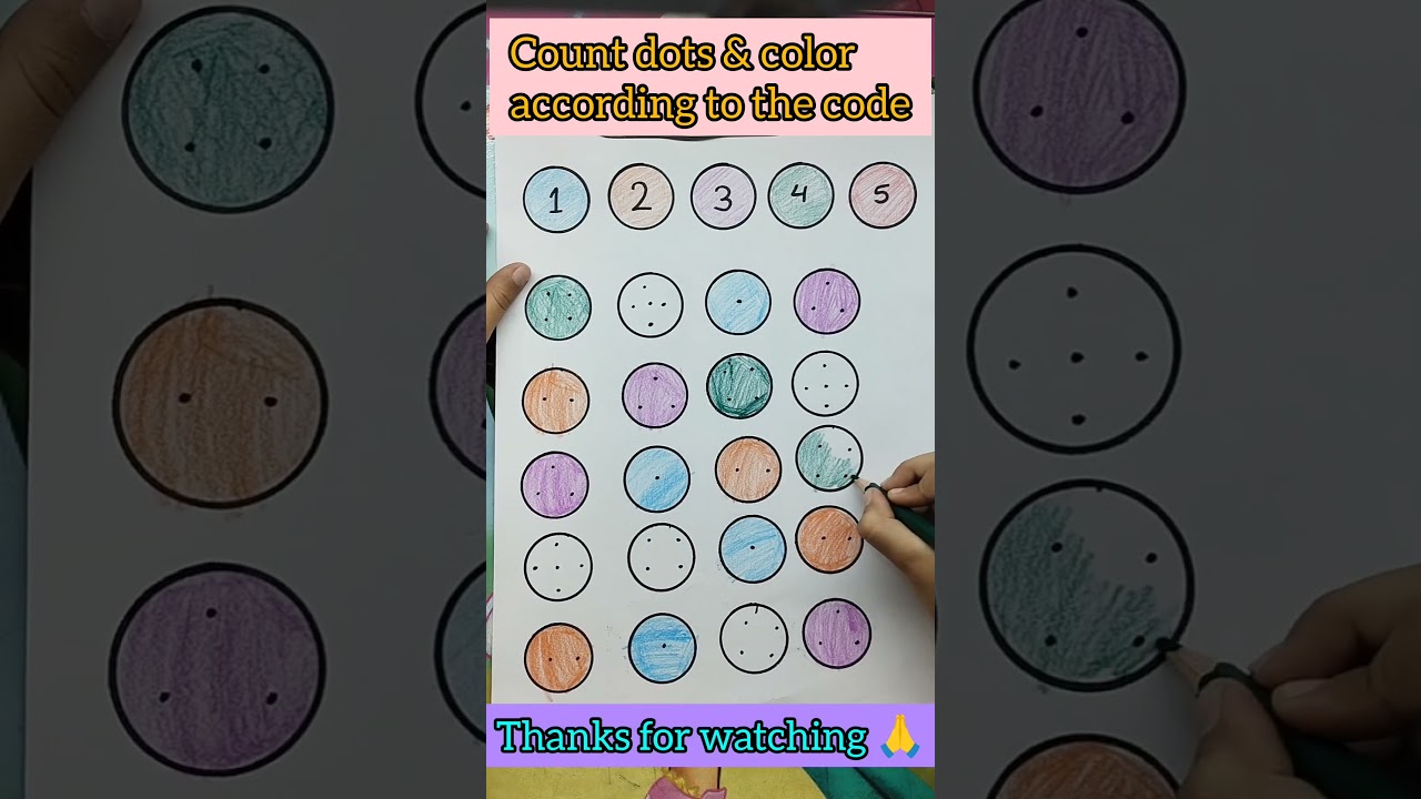 Color Code Activity #counting #coloring #numbers  #colouridentification #shorts