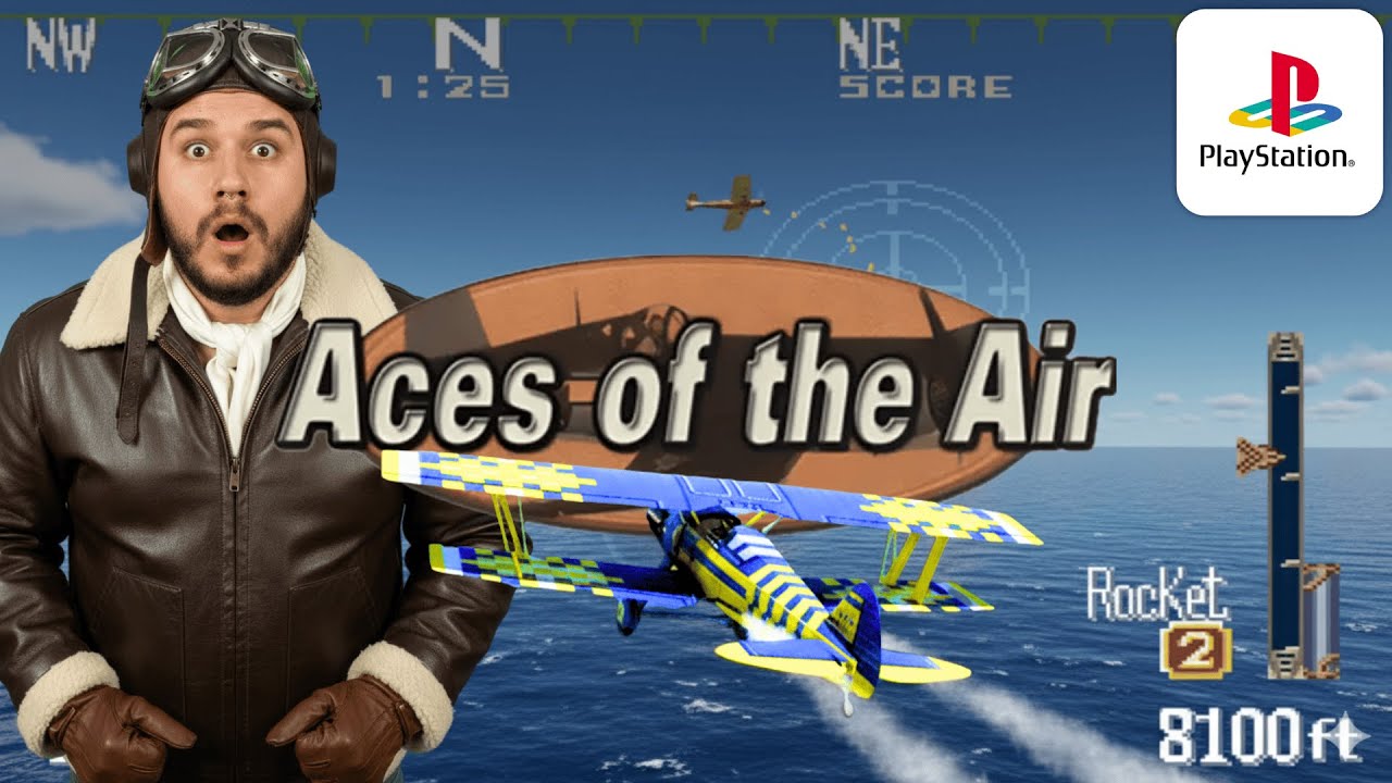 ACES OF THE AIR PS1: JOGANDO ESSE CLÁSSICO DE COMBATE AÉREO! (Gameplay Retrô)