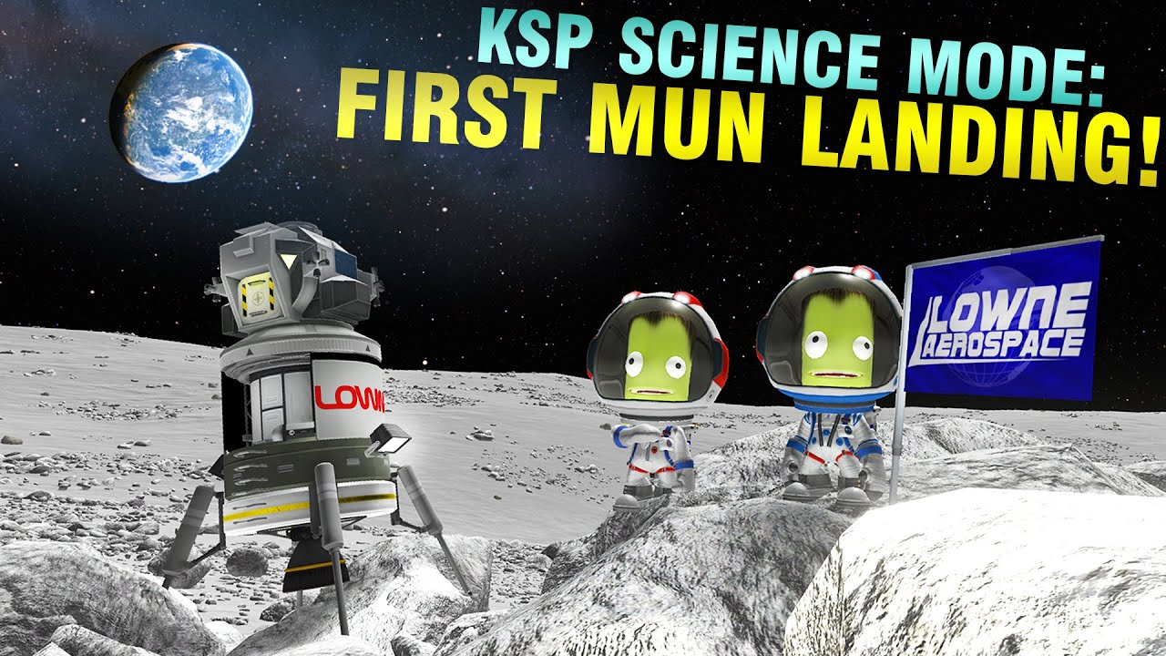 KSP: FIRST MUN LANDING - Low Tech Apollo!