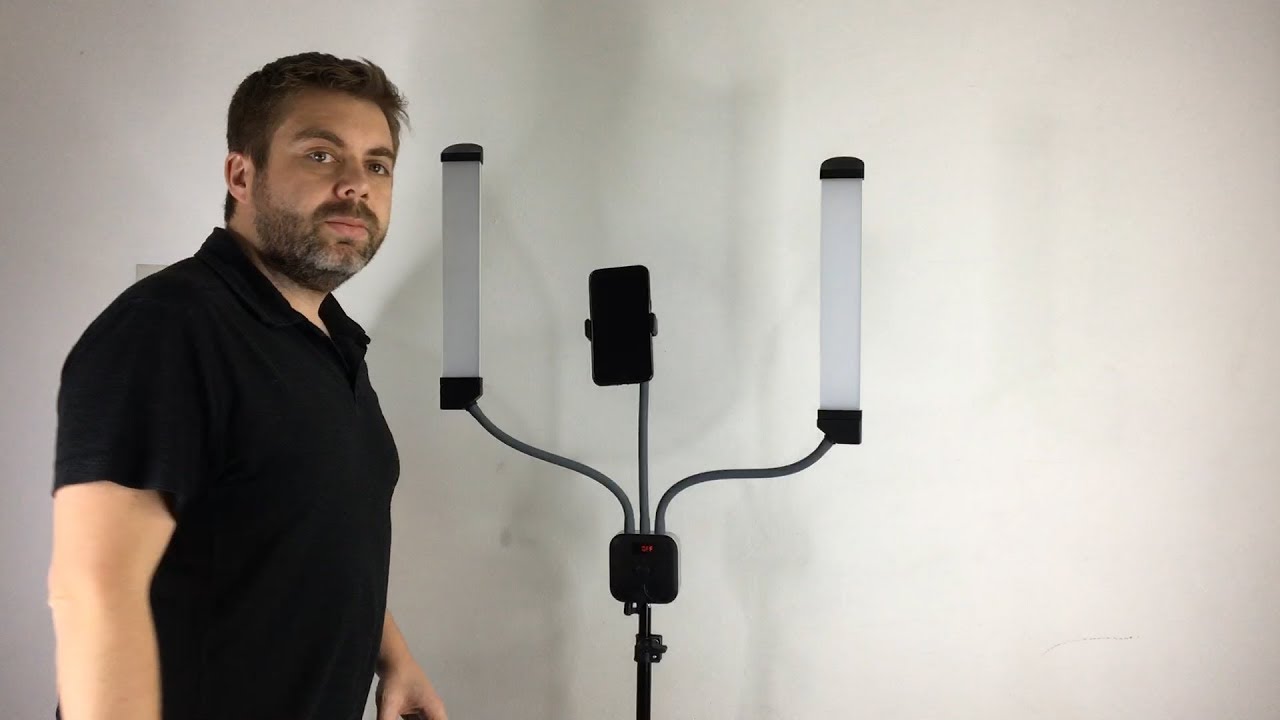 ILUMINADOR LED DUPLO COM BRAÇO ARTICULADO 80W