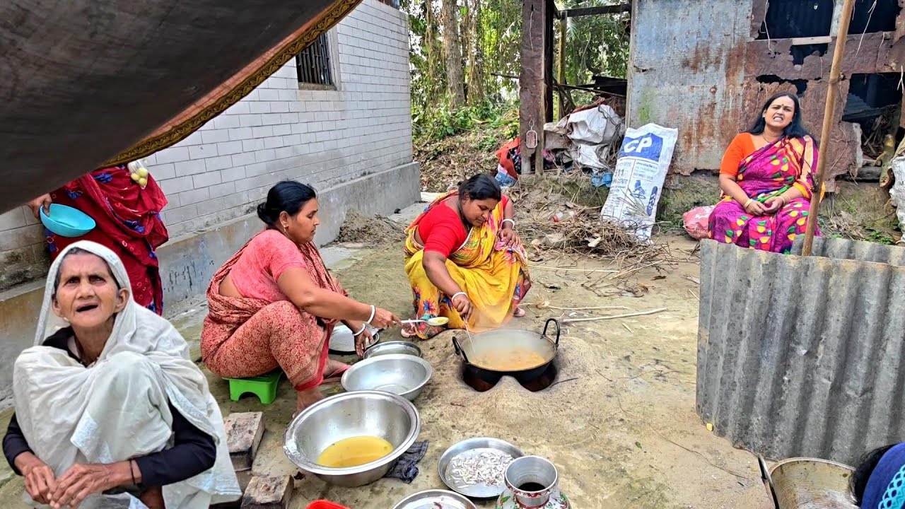 খাাসির মাংস 🌶️মুরগির মাংস 🐓চরচড়া বক ফুলের বড়া R O কত কি