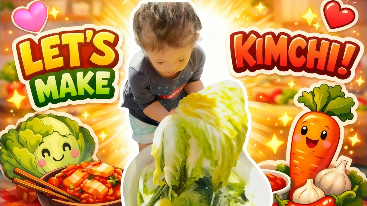 Приготовление кимчи с бабушкой | Весёлое кулинарное занятие для детей 👵🥬 | #детскаякулинария #кимчи