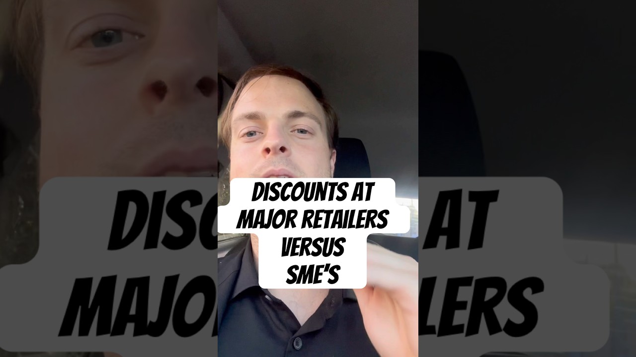 Discounts at major retailers versus SME’s 