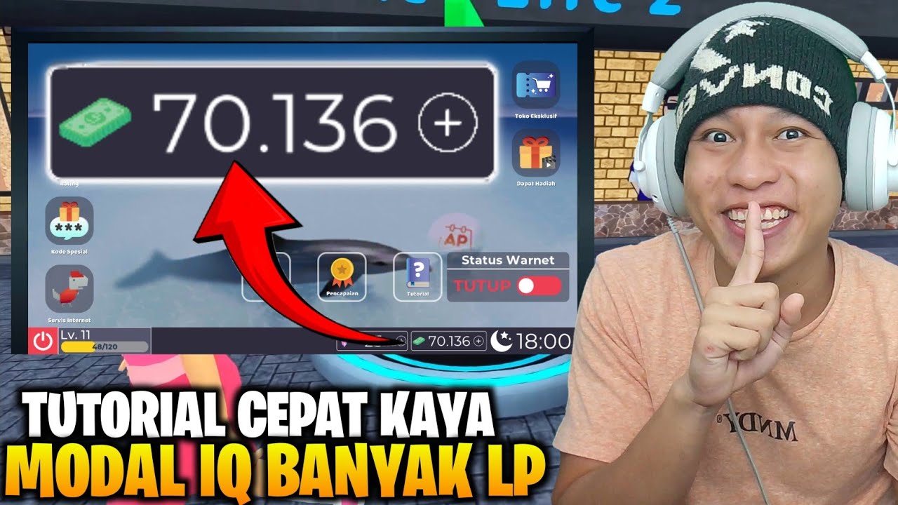 Cara cepat kaya terbaru no top up no iklan di game Warnet Life 2 - new update game warnet life 2