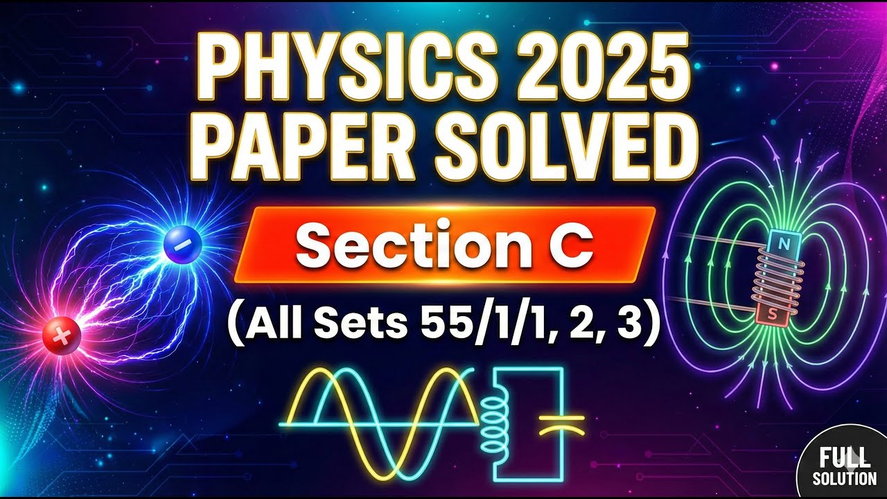 Most Imp. CBSE Class 12 Physics PYQ Solved: 2025 