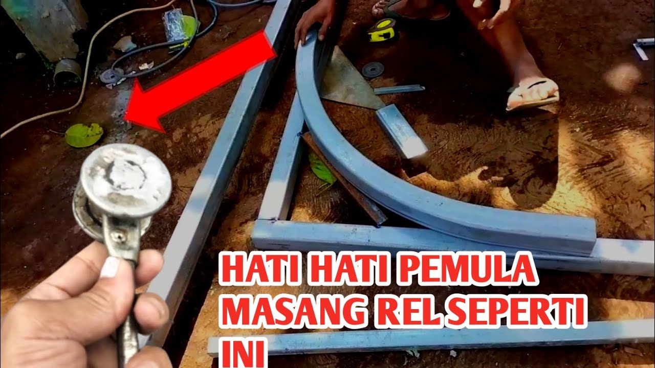Hati Hati para pemula masang pintu anderson pake rel seprti ini bisa patal