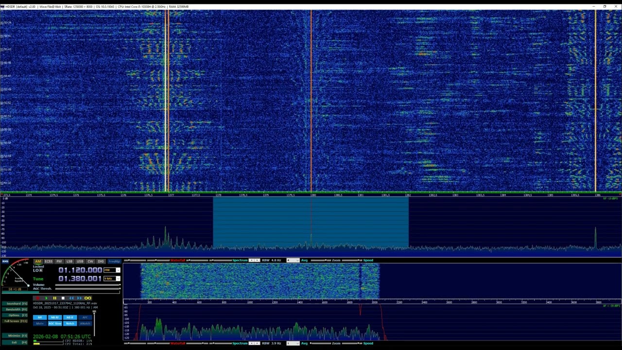 MW DX 11114km 1380KHz ZYL204 Rádio Itaí( ?) (Brazil/Iúna (or Recife ?) 10kW)