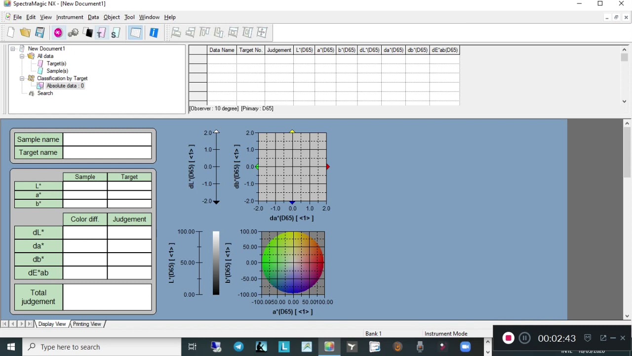 SpectraMagic NX Software - Performing Colour Difference Measurements