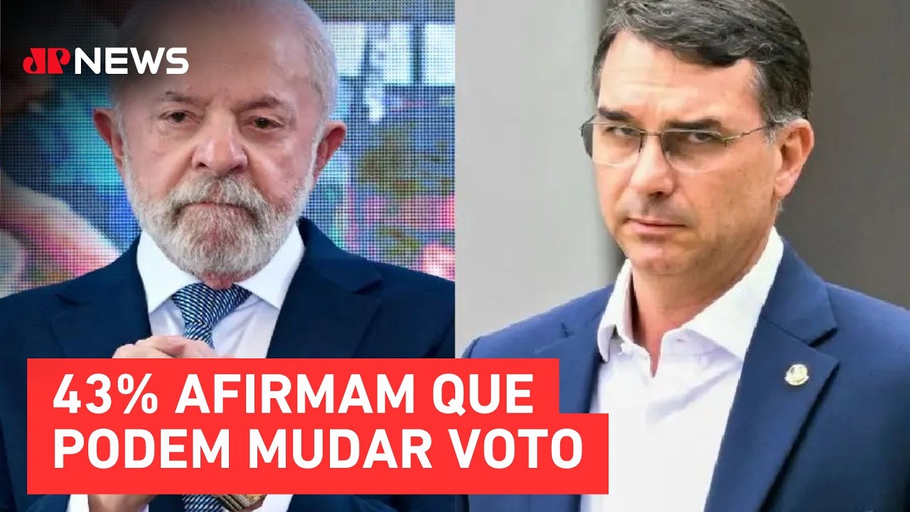 Pesquisa Quaest: Fl&aacute;vio Bolsonaro tem 42% e Lula 40% no 2&ordm; turno