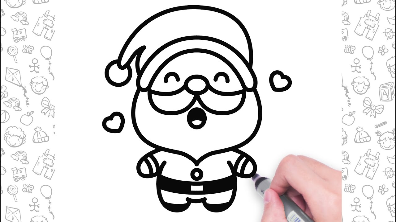 Santa Claus Drawing Tutorial | Cute Drawings