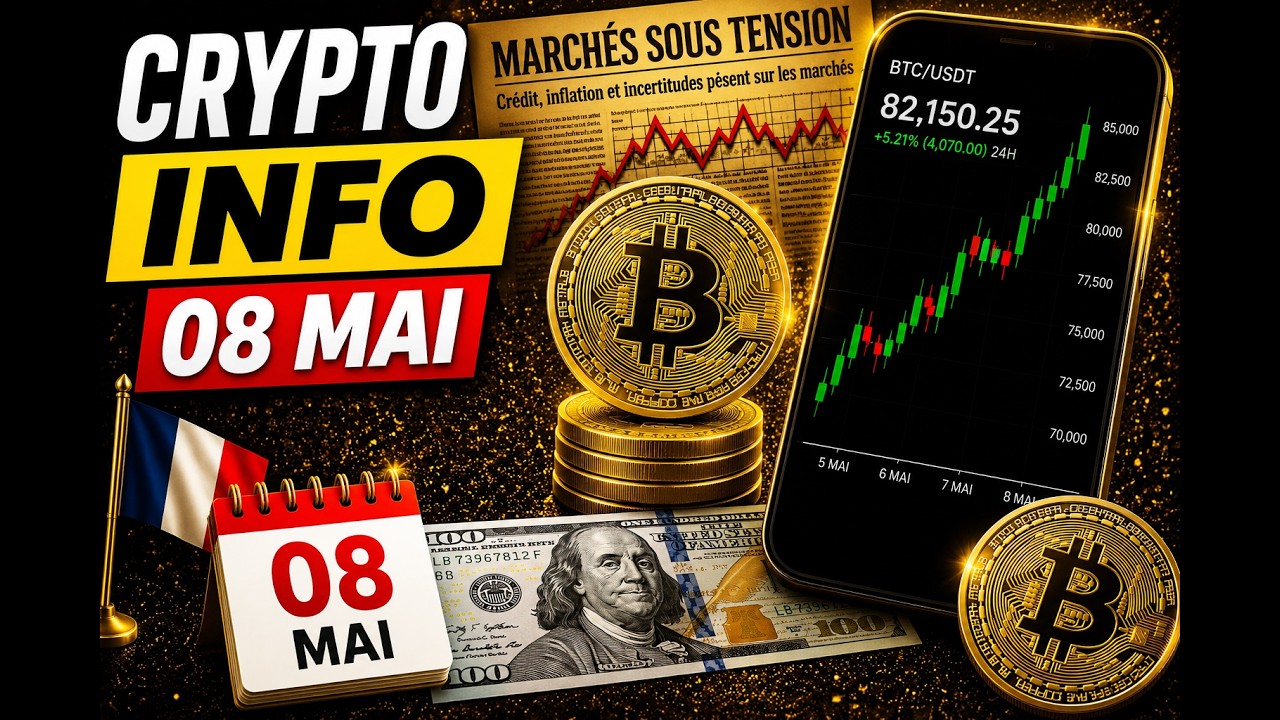 🚨 Bitcoin ralentit ? Sorties ETF, panne Coinbase et tension sur le march&eacute; (8 Mai)