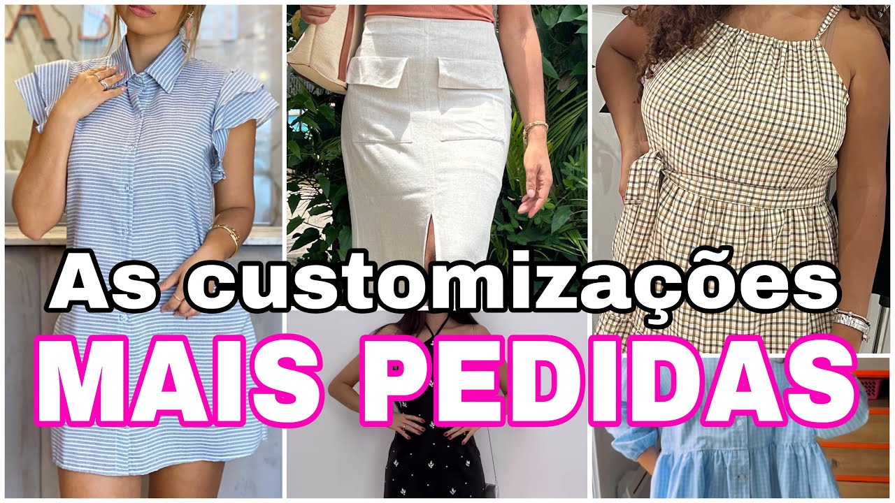 As transformações de ROUPAS que mais me pedem / customizações e tutoriais / Huda Nunes