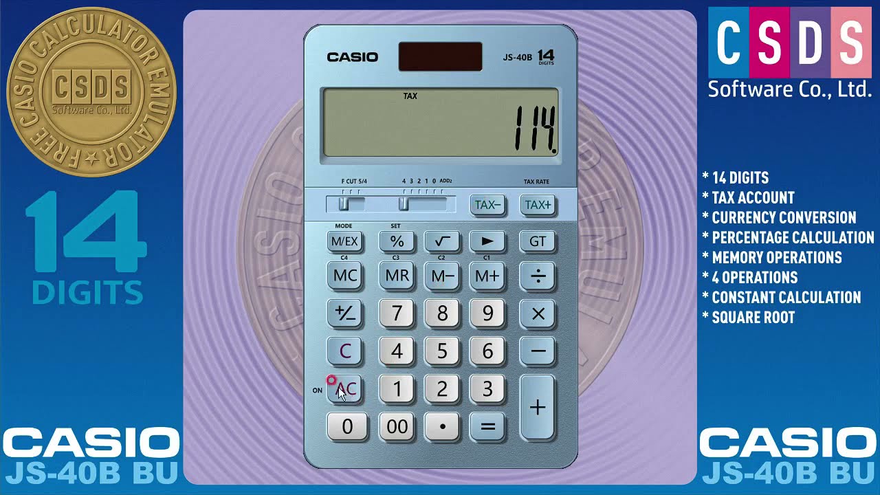 Casio JS-40B BU emulator & Free download Link (Freeware)