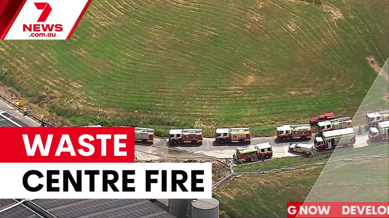 Major fire engulfs Spring Farm waste centre | 7NEWS