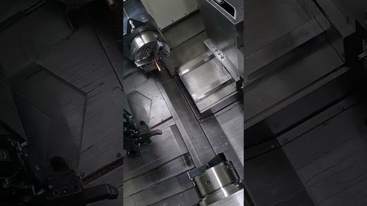 Automated CNC lathe machining