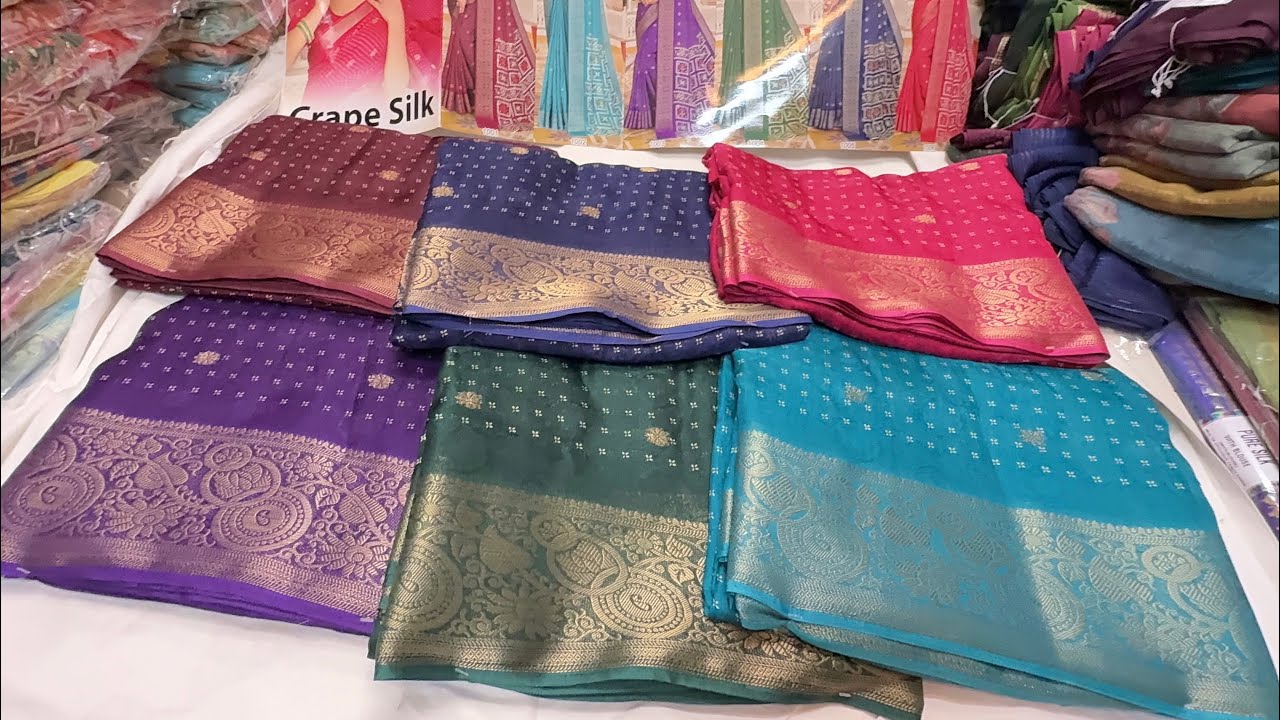 chickpet Bangalore super wholesalers fancy and designer collection |single saree & courier available