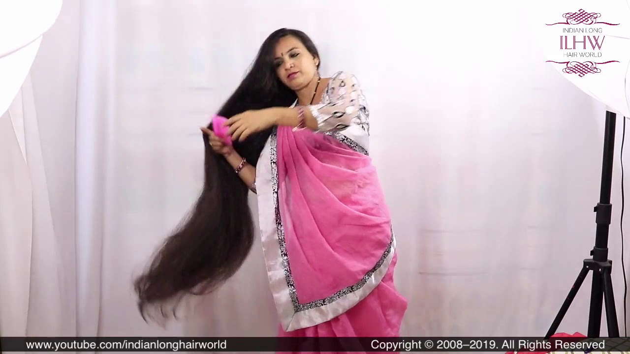 Navratri Special | Gujju Rapunzel Manju's Hair Brushing & Hair Flaunting With Knee Length Mane