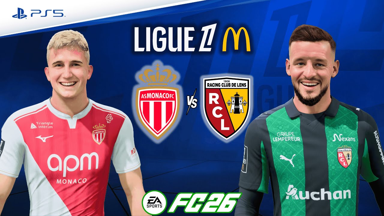 AS Monaco vs. RC Lens | Ligue 1 McDonald's 25/26 | Full Match | FC 26 - PS5&trade;[4K]