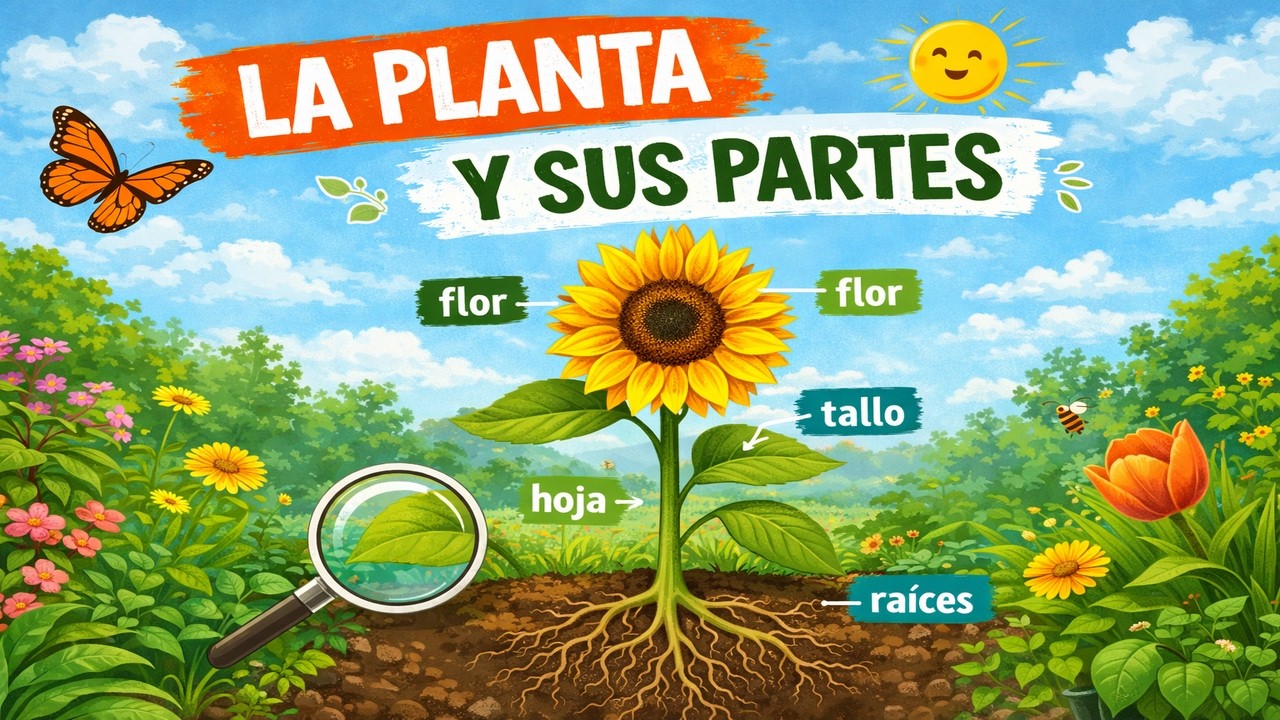 ¡Descubre las partes de una planta! 🌱 | Aprende cómo crecen las plantas | Video educativo para niños