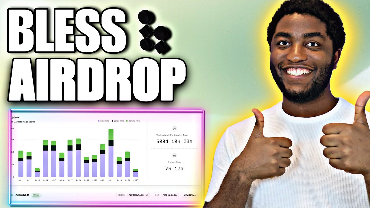 BLESS Network Airdrop Explained! Earn TIME, Convert to $BLESS + TGE, Tokenomics & Kaito Bonus!