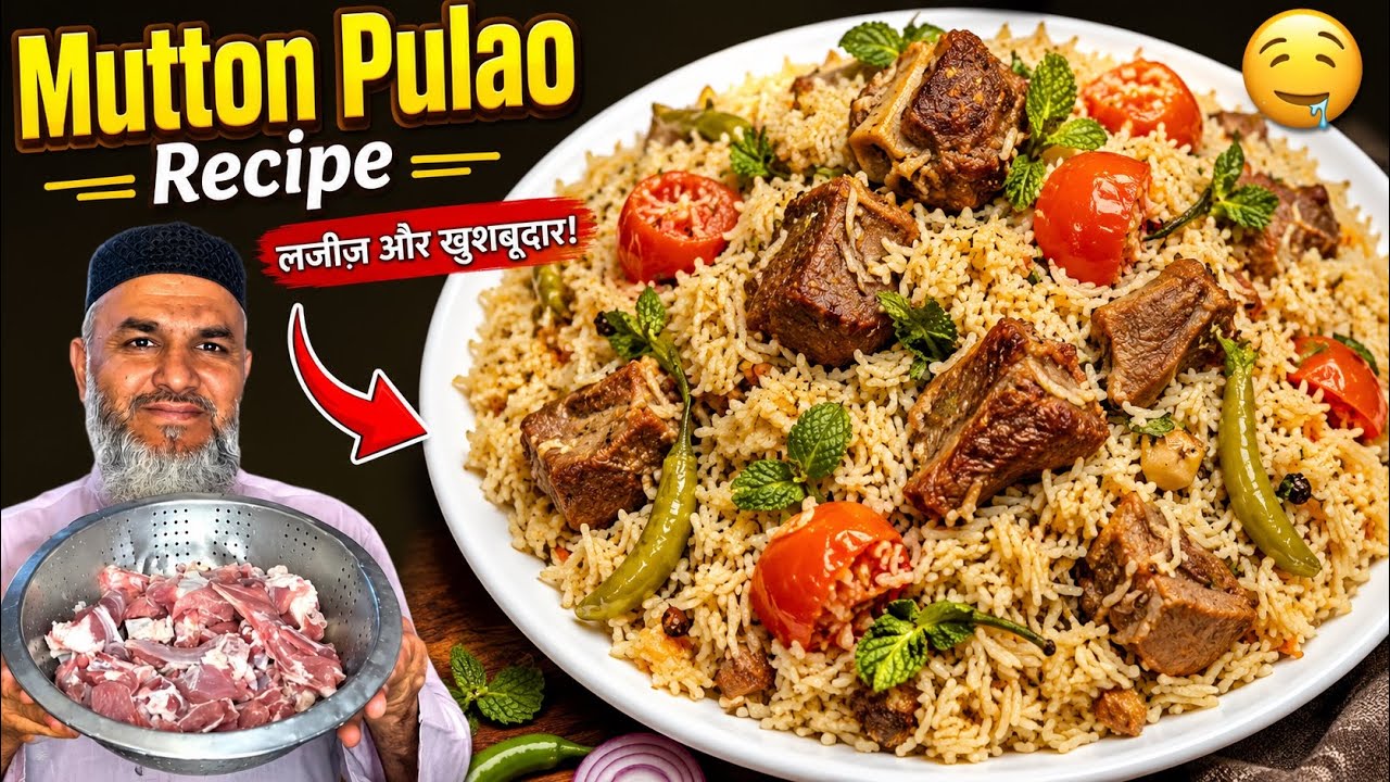 Eid Special Mutton Pulao Recipe 🥰 ईद स्पेसल मटन पुलाओ रेसिपी ~ Matan Pulaw Ki Recipe ~ गोस्त पुलाव