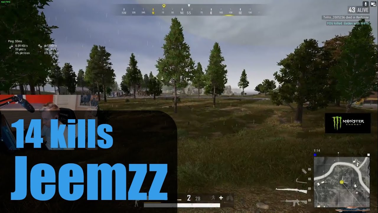 Jeemzz 14 kills Kar98k + M416 solo Erangel | PUBG Highlights