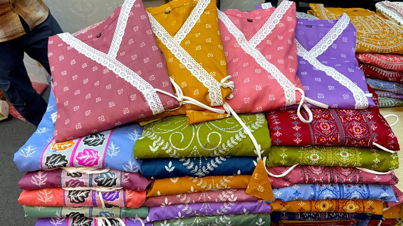 ৬৫০ টাকার লুটপাট সেলে কটন কুর্তি কোর্ডস সেট | Kurti co-ords set collection at wholesale price 