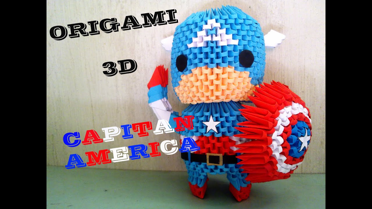 Origami 3D Capitán América