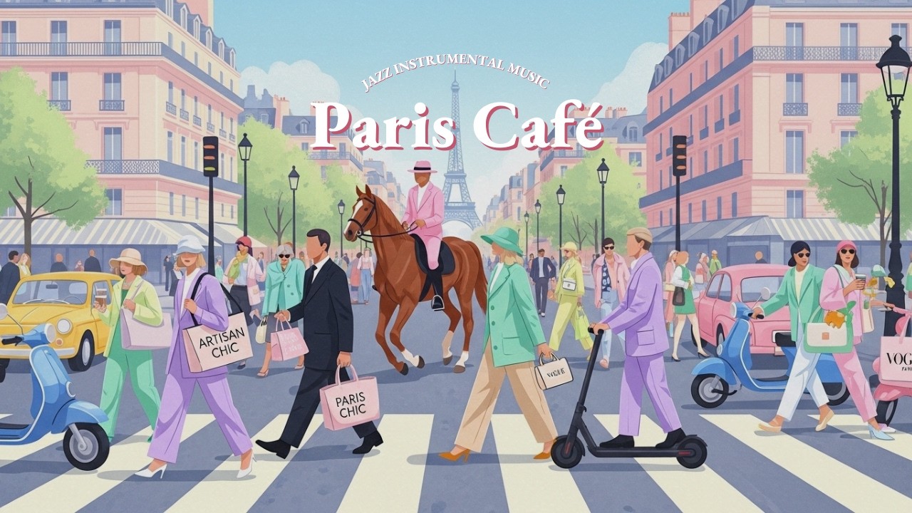 𝐏𝐚𝐫𝐢𝐬 𝐂𝐚𝐟𝐞́: A Lively Morning Stroll 🧁 Cheerful French Instrumental Music for a Bright Workweek