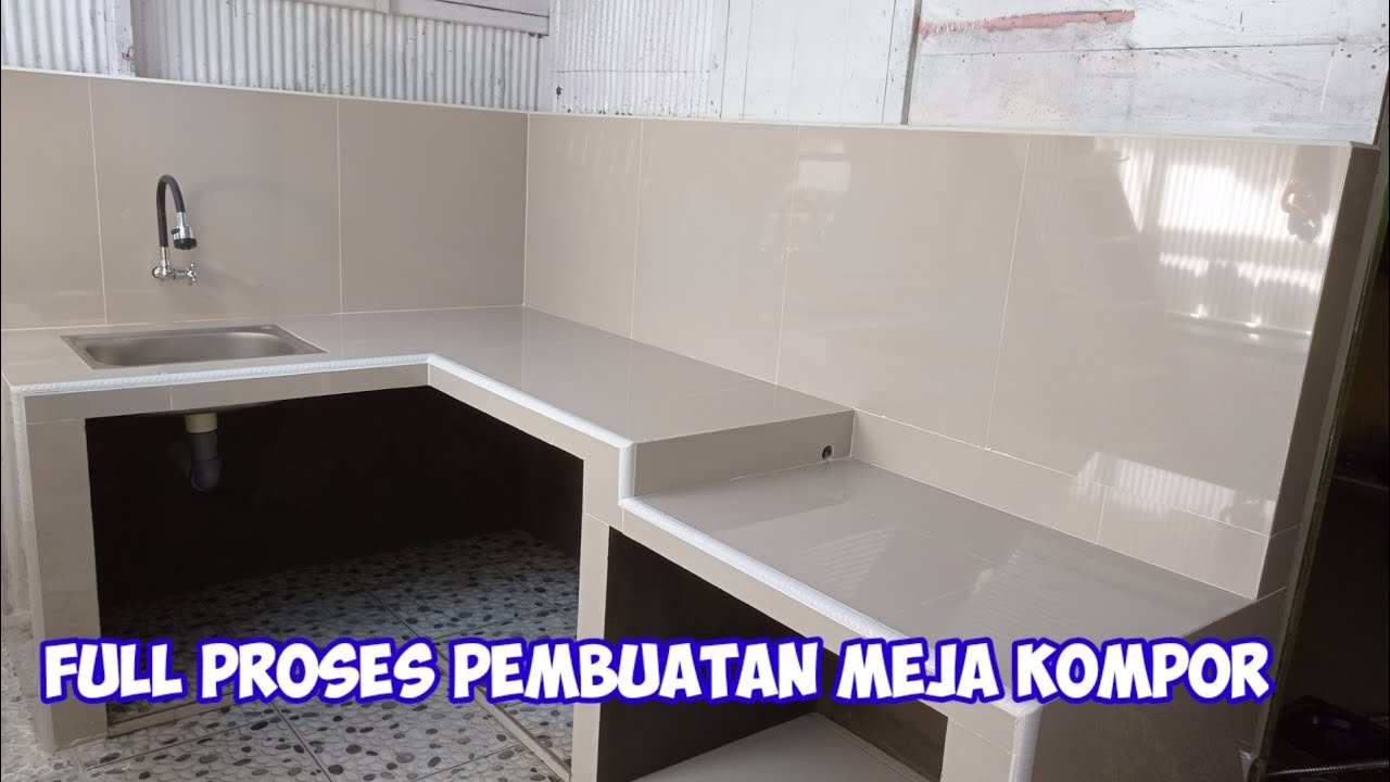 Full| Proses Pembuatan Meja Kompor Pada Bangunan Semi Permanen