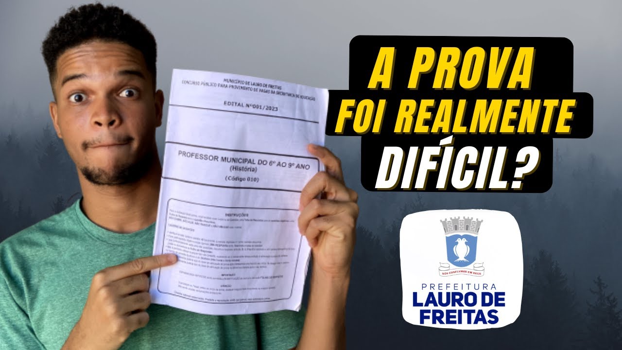 CONCURSO DE LAURO DE FREITAS (2023) | Minhas opiniões sobre a prova feita pela banca CEFET - BA