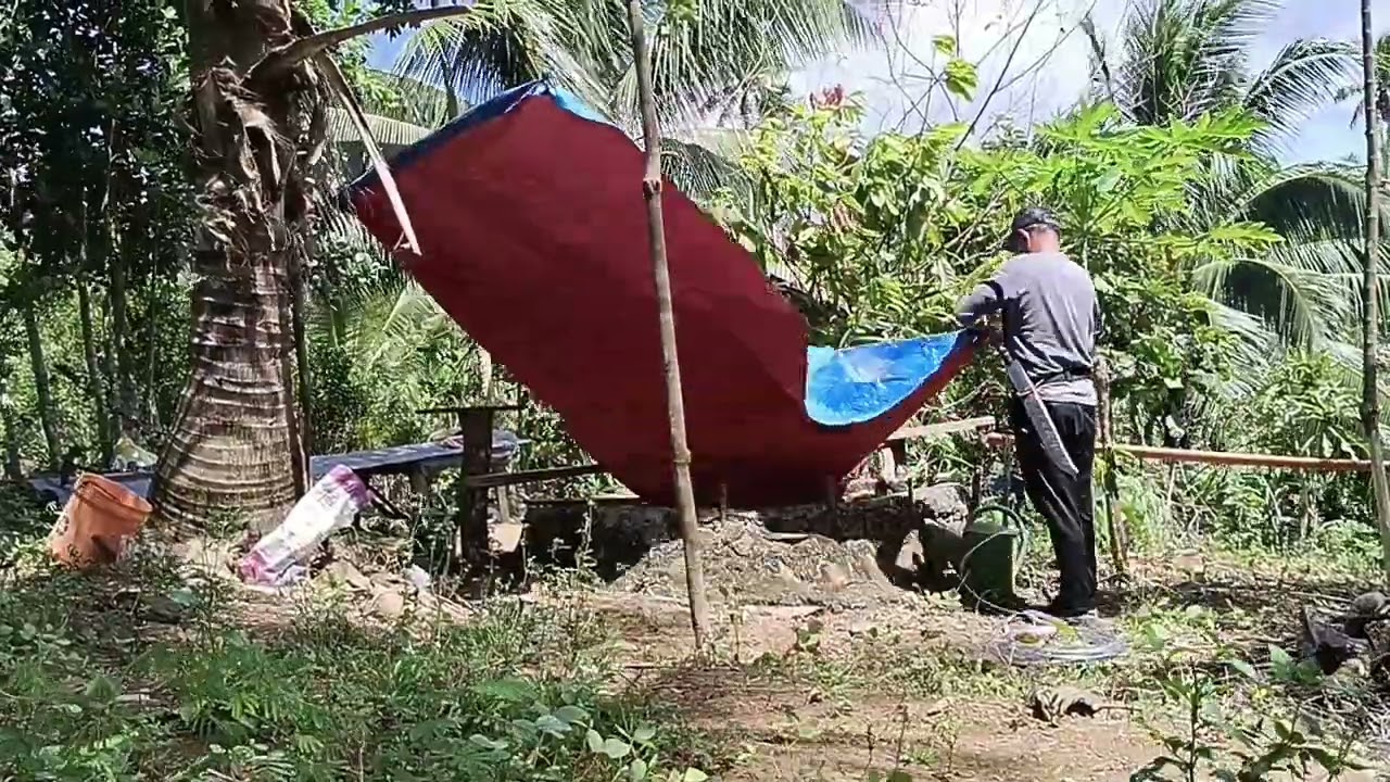 Day1 sa Farm Paglagay ng Trapal sa Water Pump