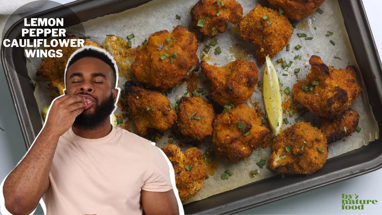 Lemon Pepper Cauliflower Wings | Vegan Wings Recipe