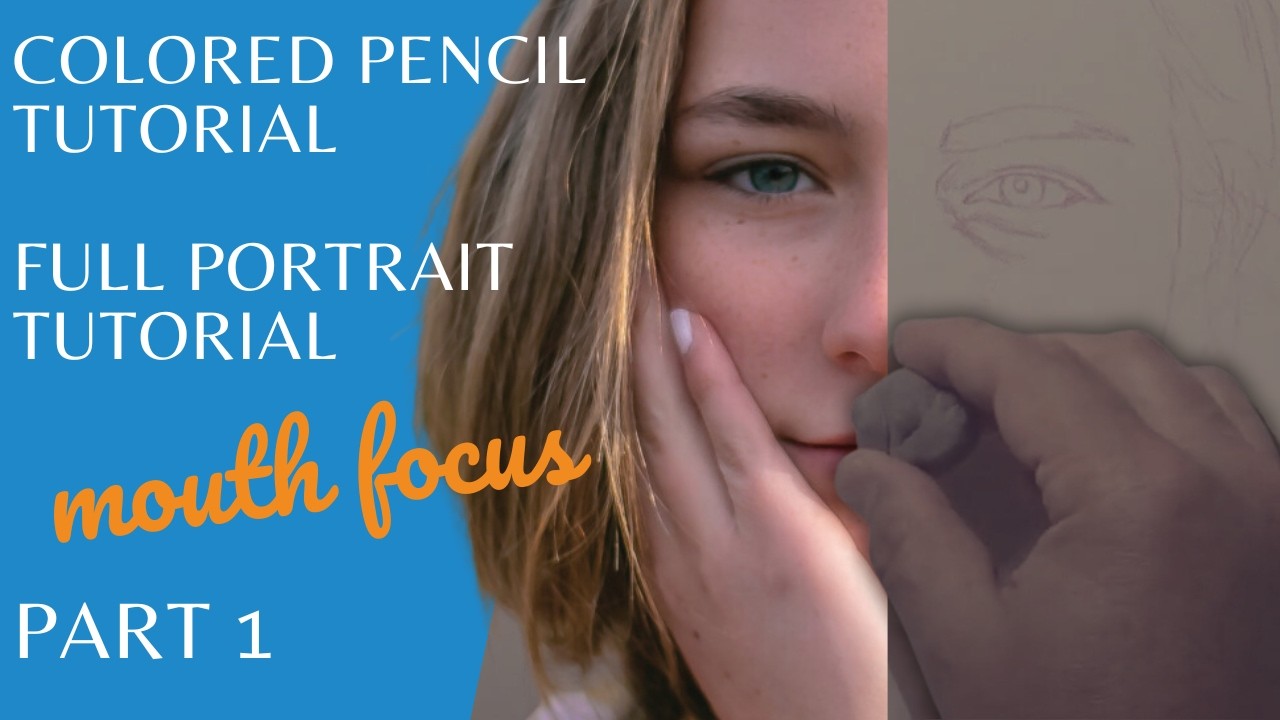 Colored Pencil Portrait FULL TUTORIAL (Part 1): Grisaille Method with Mouth Focus