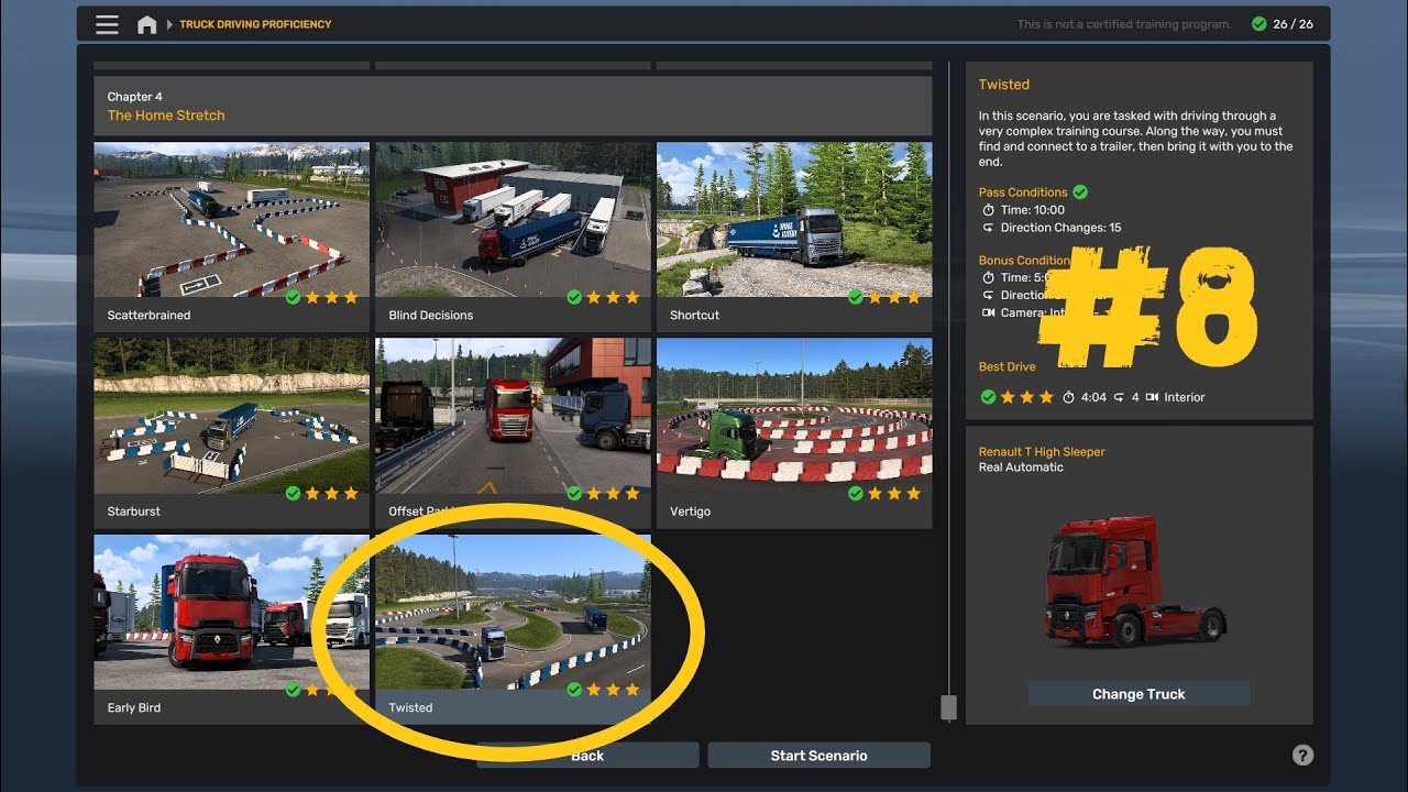 ETS2 Chapter 4 #8 Twisted TRUCK DRIVING PROFICIENCY
