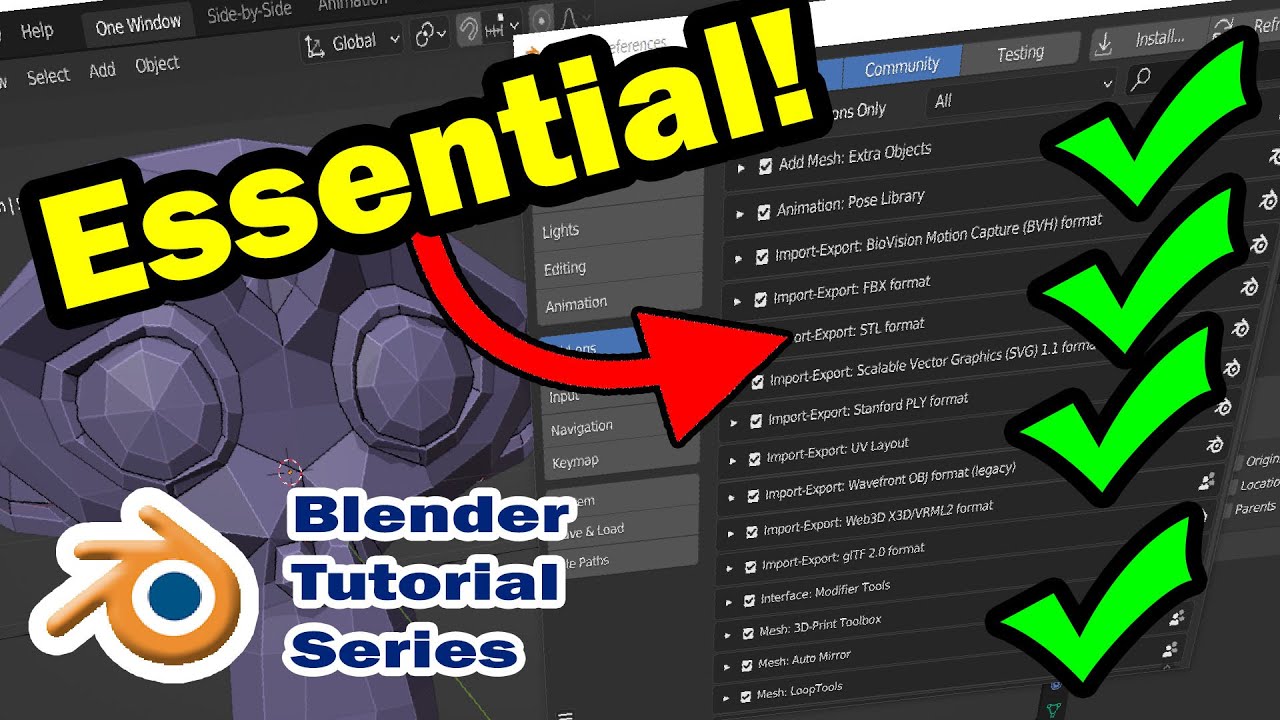 Blender Tutorial 9 Essential Adds-ons for 3D print modeling