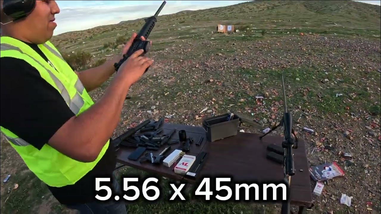 Disparando algunas de mis Armas