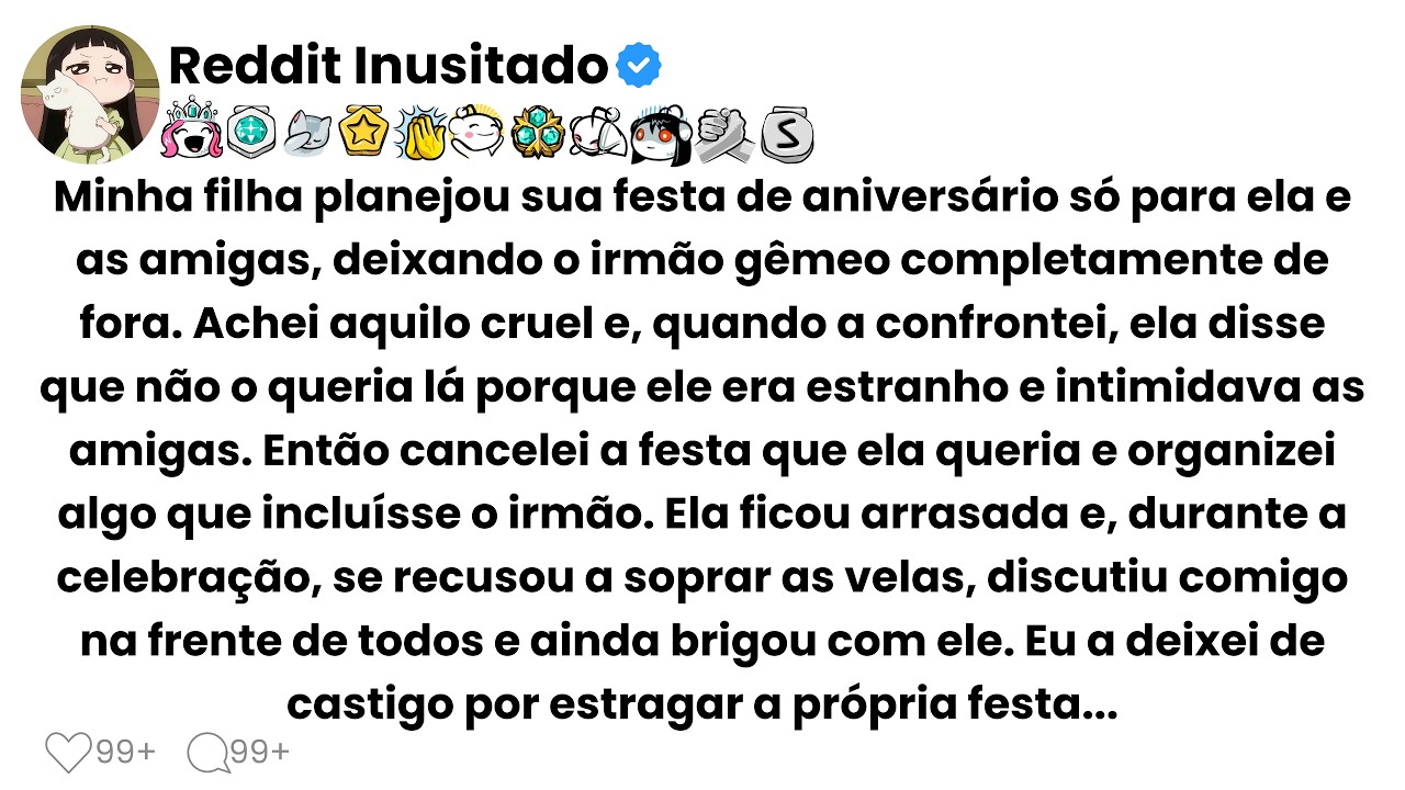 Minha filha planejou sua festa de aniversário só para ela e as amigas, deixando o irmão gêmeo...