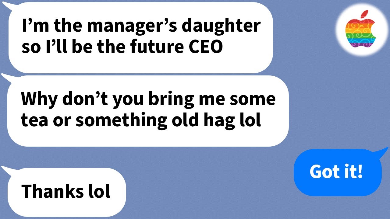 【Apple】 An employee who was only hired due to her connections tries to boss me around but...