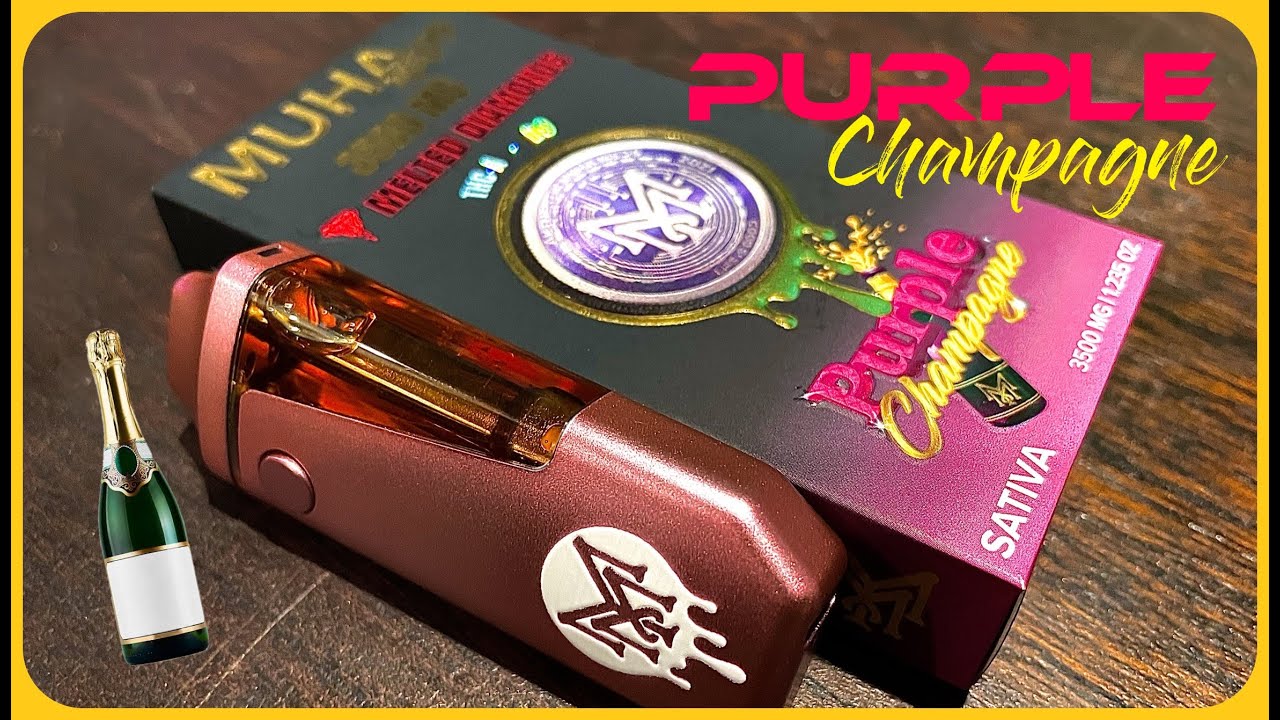 Muha Meds 3500 Mg Melted Diamonds Disposable Review: Purple Champagne