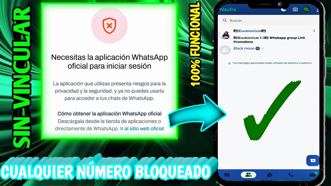 Necesitas la aplicaci&oacute;n WhatsApp oficial para iniciar sesi&oacute;n soluci&oacute;n || 100% FUNCIONAL