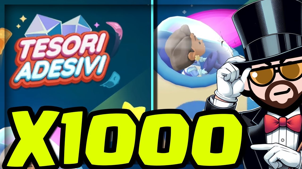 X1000 + TESORI ADESIVI 12 SU 20 | Monopoly GO! ITA