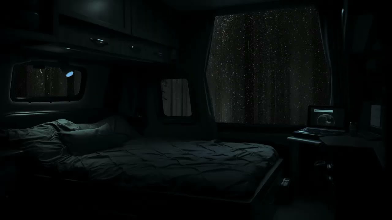 Car Rain Sounds for Deep Sleep – Relaxing Night Ambience Inside the Vehicle