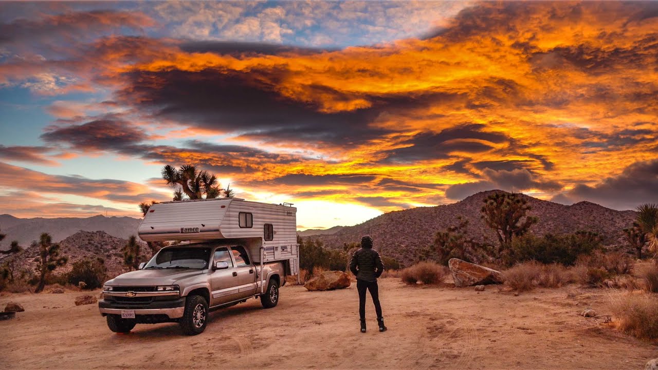WINTER CAMPING in JOSHUA TREE Nat'l Park | Solo Truck CAMPER LIVING