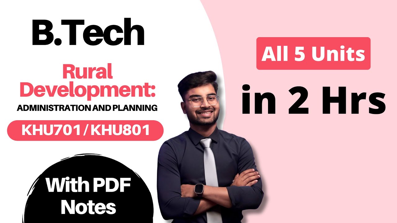 Rural Development Administration and Planning AKTU All Units Explained | PDF Notes (KHU701/KHU801)