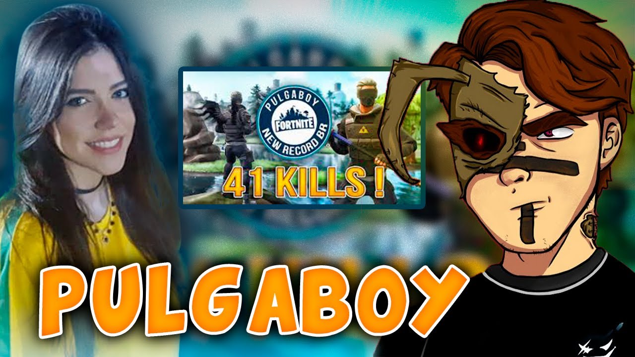 RECORDE BRASILEIRO FORTNITE - 41 KILLS SOLO SQUAD | PULGABOY - REACT !