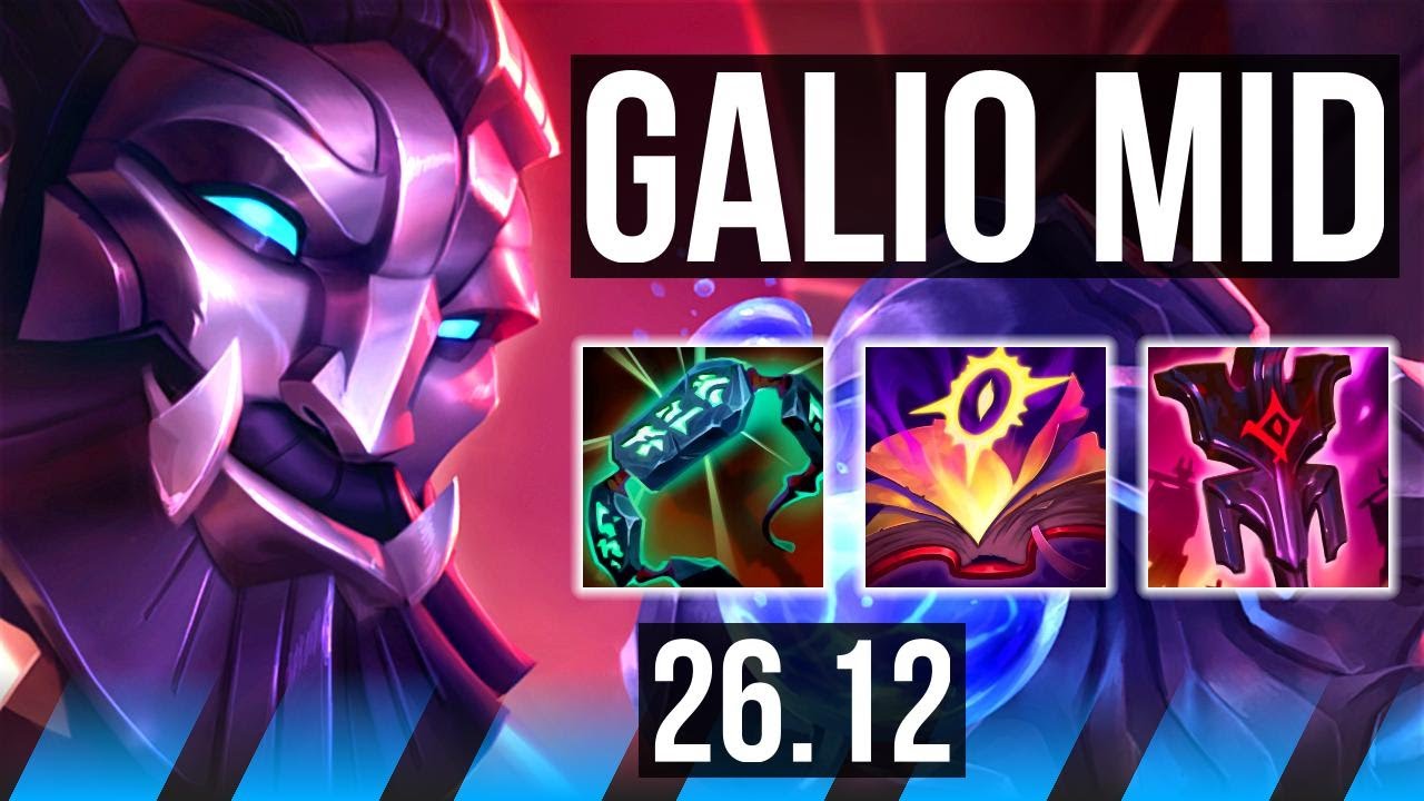GALIO vs ANNIE (MID) | Perfect KDA: 11/0/9 | KR Grandmaster | 26.12