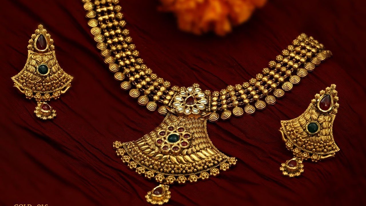Semi Gorgeous Gold Necklace Set Designs 2019 | Indian Jewellery Design 2019