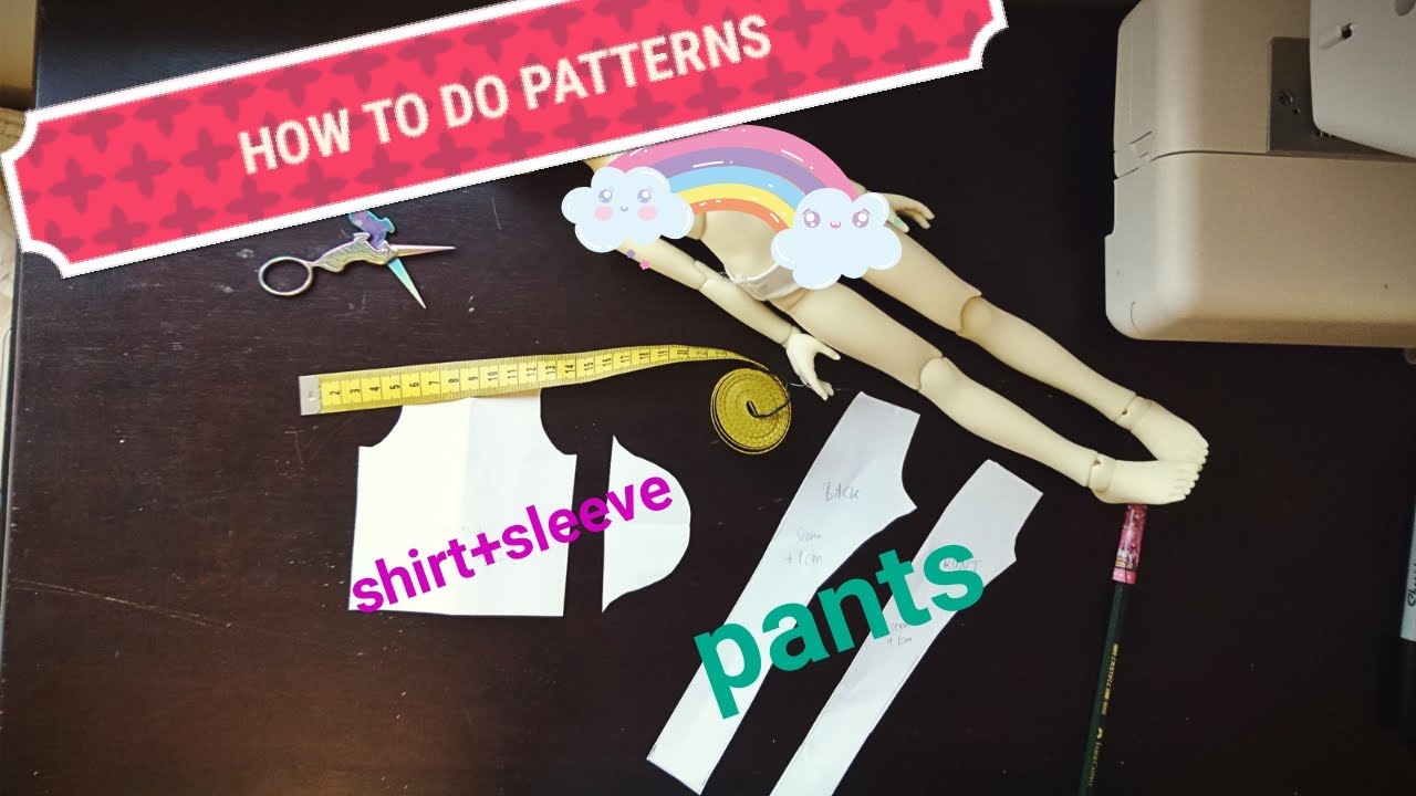 My weird way of drafting patterns for bjd dolls simple lazy +tricks #bjd #doll #ドール #人形 #dollpattern